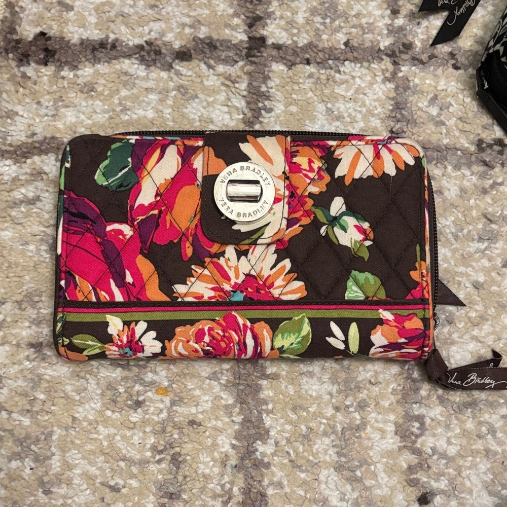 Vera Bradley Brown Floral Wallet